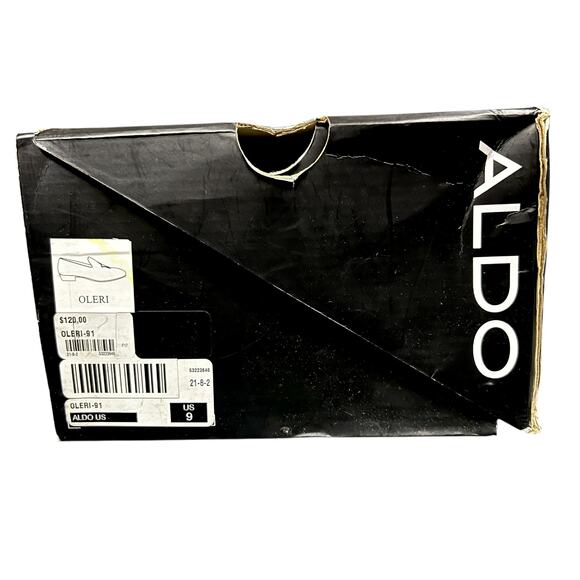 Men\'s Aldo Black Suede Smoking Loafers with Silver Stars - Size 9 - $120 Retail main image 7